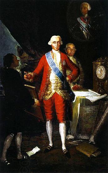 Francisco de Goya Portrait of Jose Monino, 1st Count of Floridablanca and Francisco de Goya oil painting picture